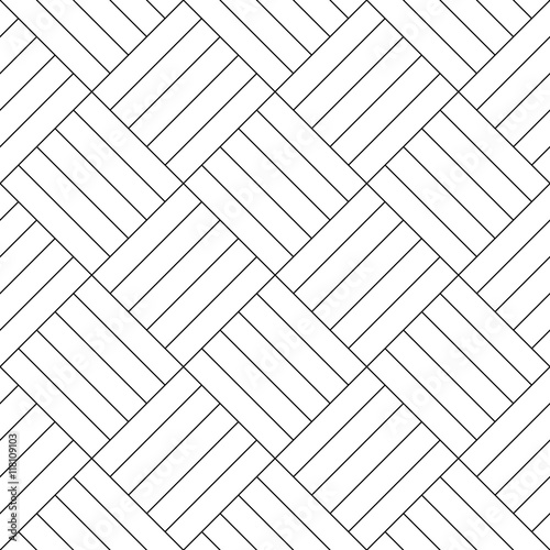 Black and white simple wooden floor parquet seamless pattern, vector