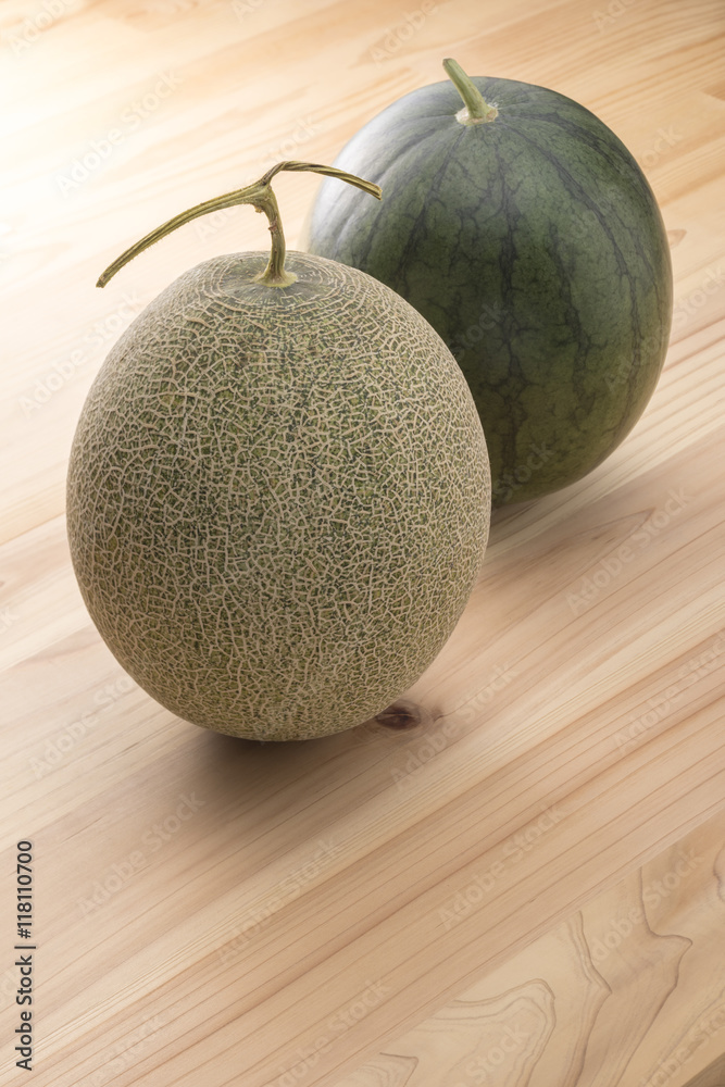 スイカとメロン Stock Photo Adobe Stock