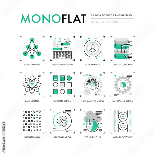 Data Science Monoflat Icons