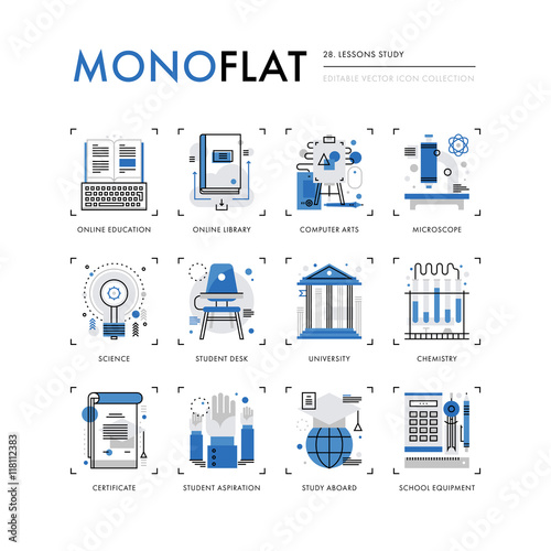Lessons Study Monoflat Icons