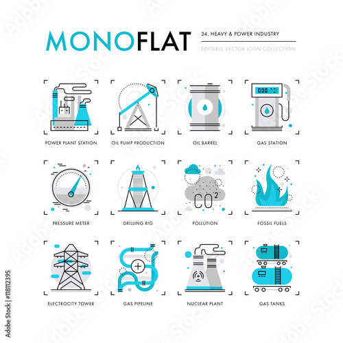 Power Industry Monoflat Icons
