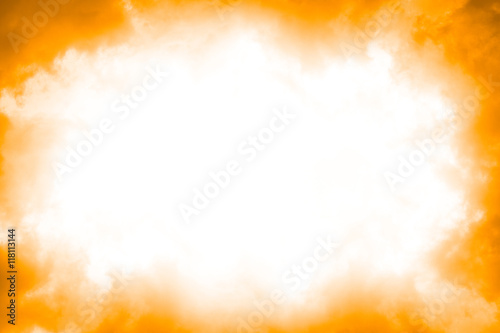 cloud photo frame, smoke, fog with space for text.