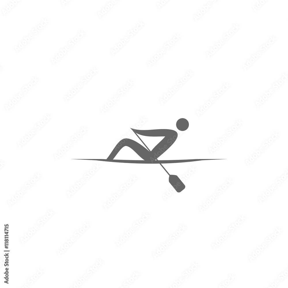 Logo rowing singles. Sport icon Logo rowing singles. Sport icon