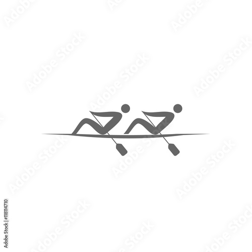 Logo Rowing Twos. Sport Summer 