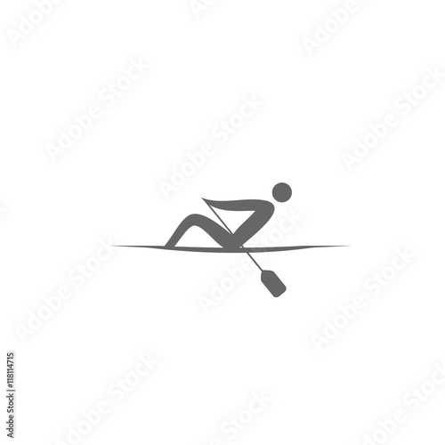 Logo rowing singles. Sport icon