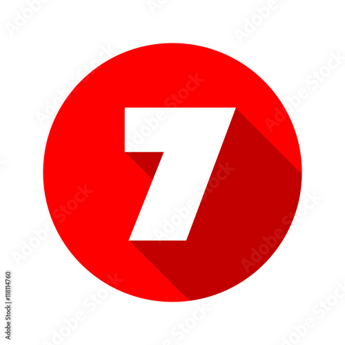 7  / Red circle Icon