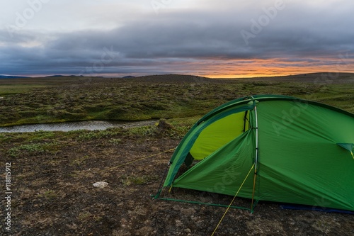 Camping in the wilderness of Iceland