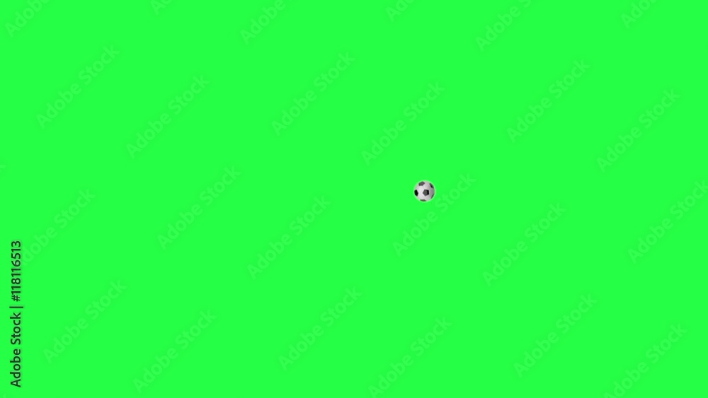 Soccer ball drop and jumping on a chroma key green background. 
Can be used in advertising and on television.
