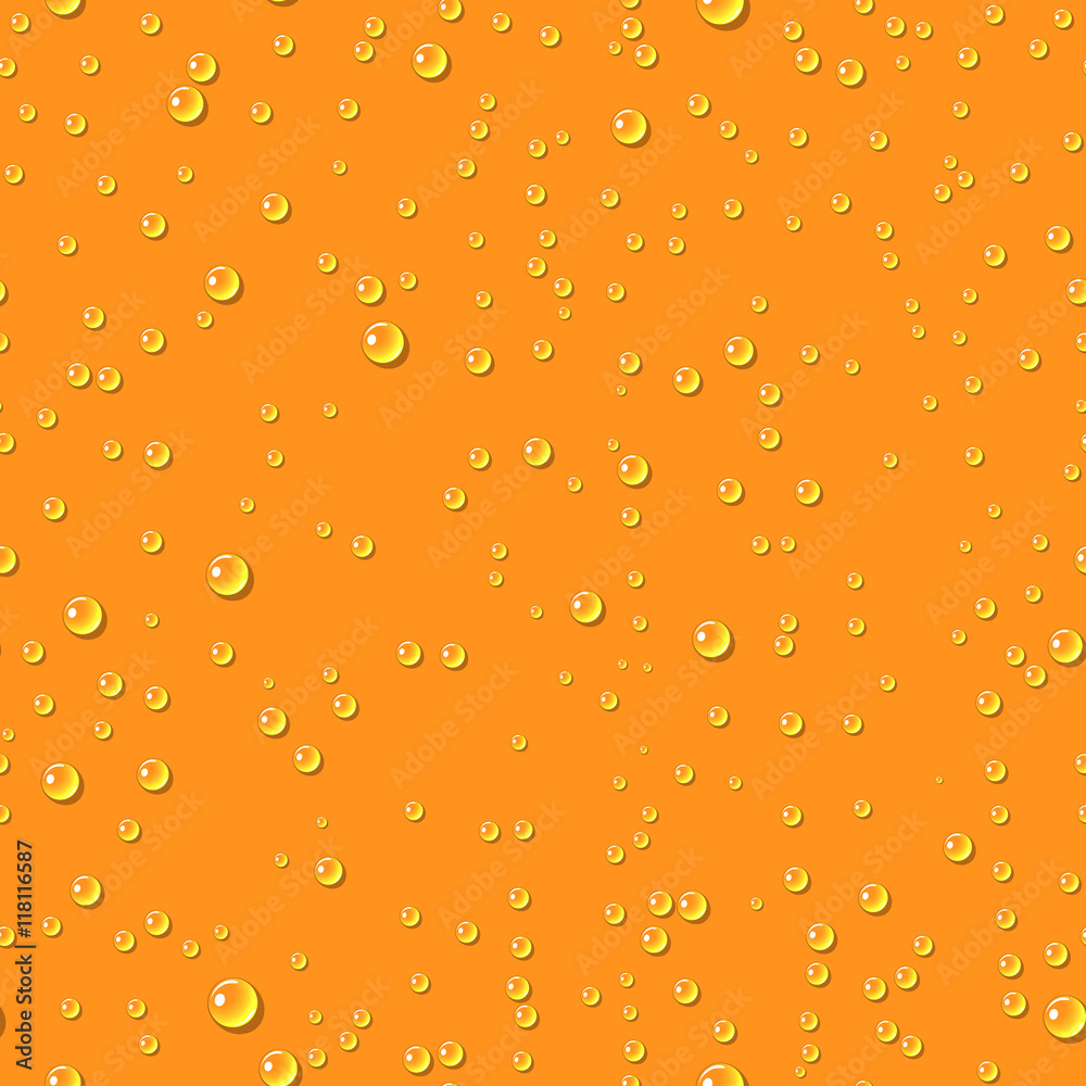 Orange water transparent drops seamless pattern. Orange water transparent drops seamless pattern.