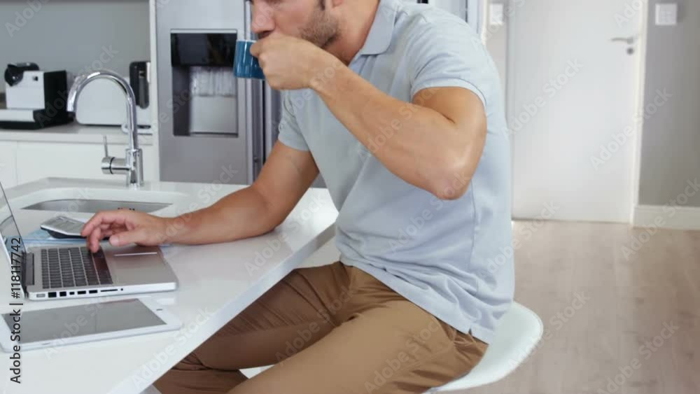 Man working with laptop Man working with laptop