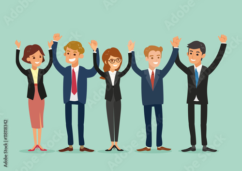 business team holding hands together