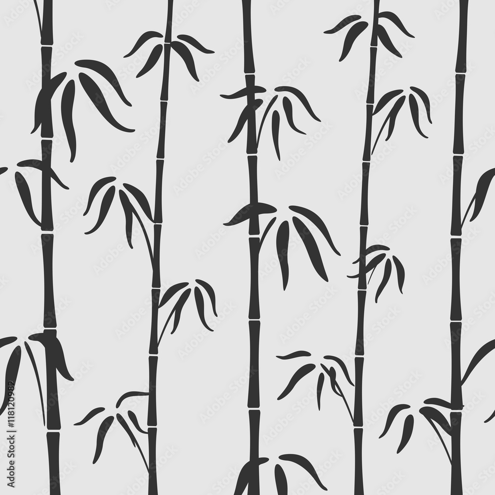 Naklejka premium Bamboo Seamless pattern