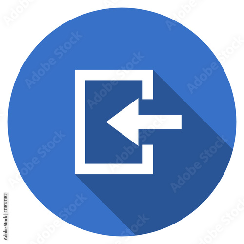 Flat design blue web login vector icon