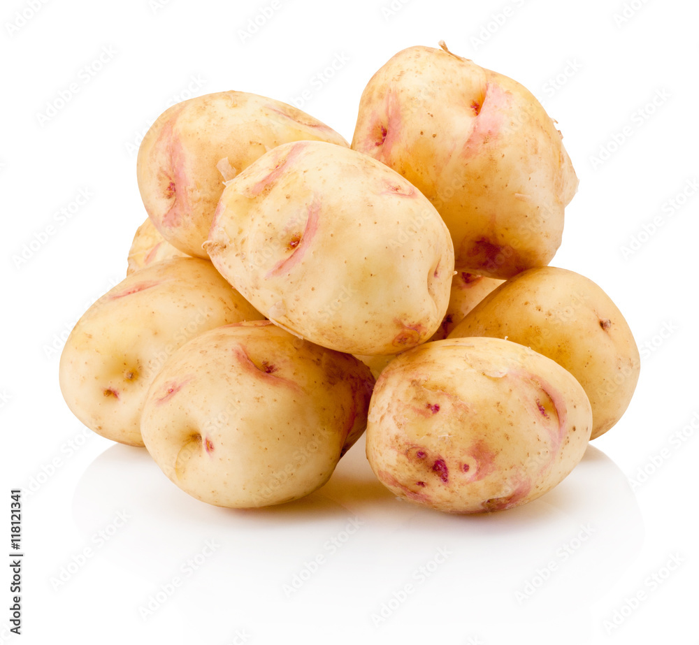New potato isolated on white background New potato isolated on white background