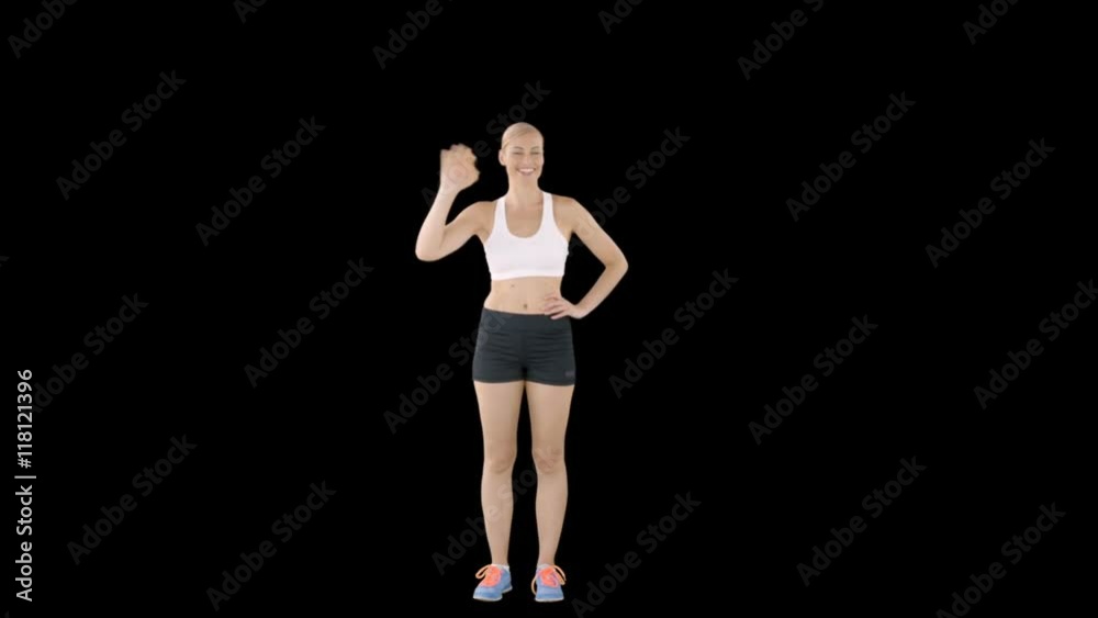  Woman making a hand gesture