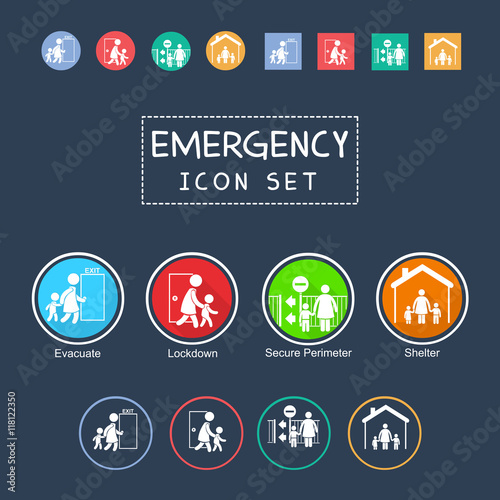 emergency icon set