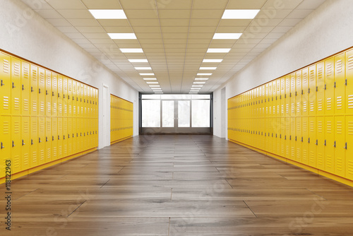 Corridor in school photo