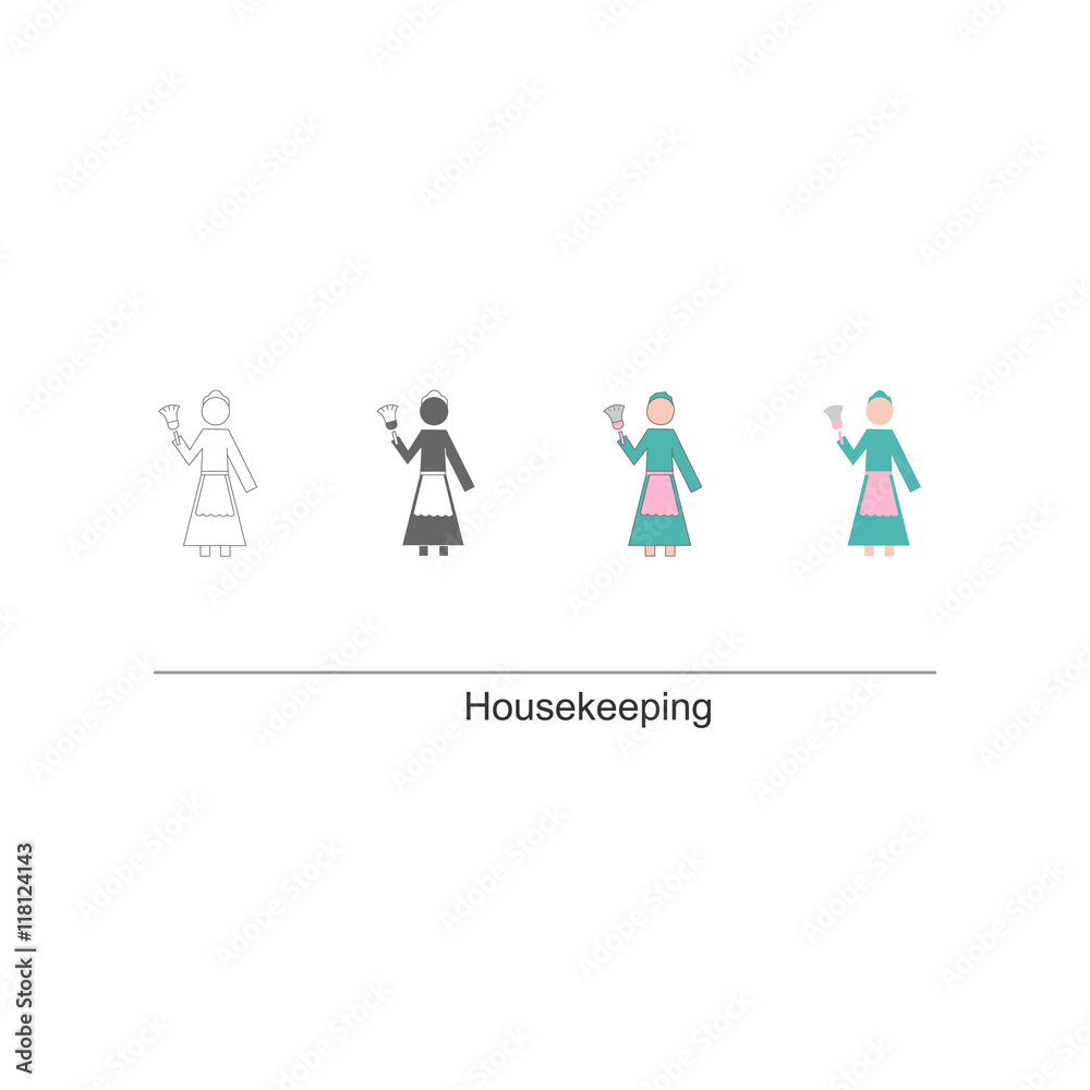 Obraz premium simple icon for house keeping