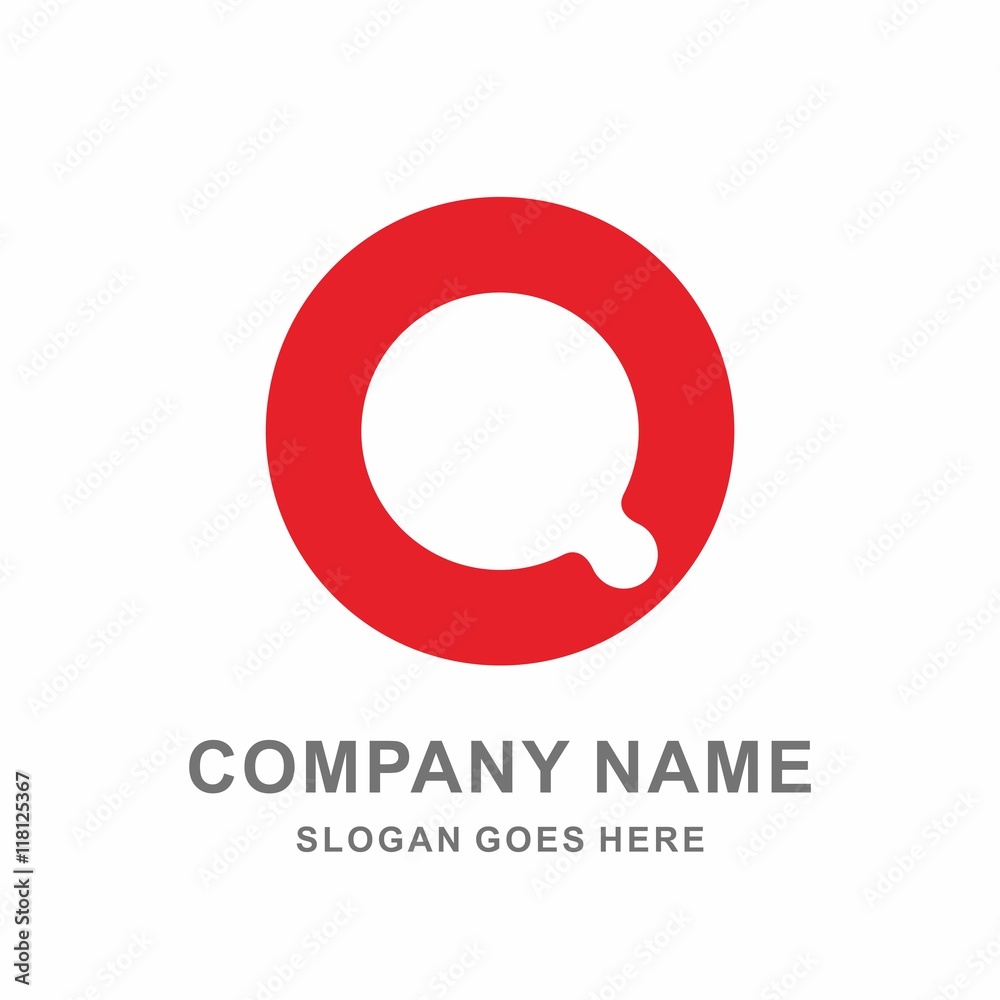 Monogram Letter Q Simple Circle Vector Logo Template Monogram Letter Q Simple Circle Vector Logo Template