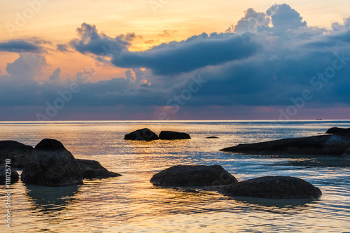 Dawn over sea lagoon on a tropical island Koh Samui  Thailand