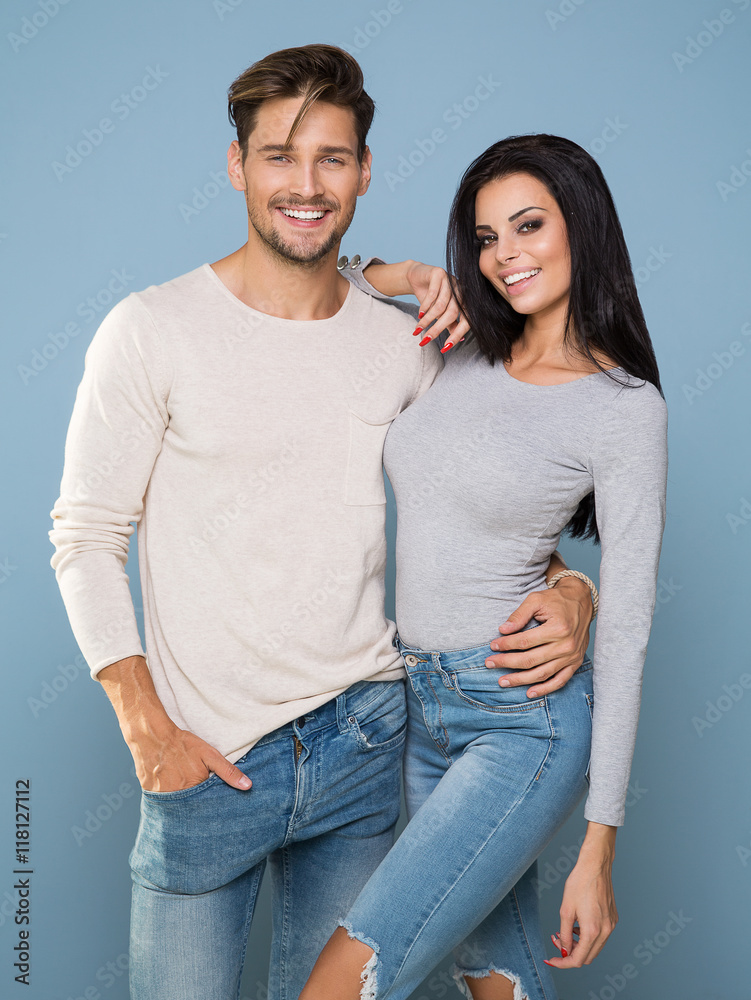 Portrait of smiling beautiful couple Portrait of smiling beautiful couple
