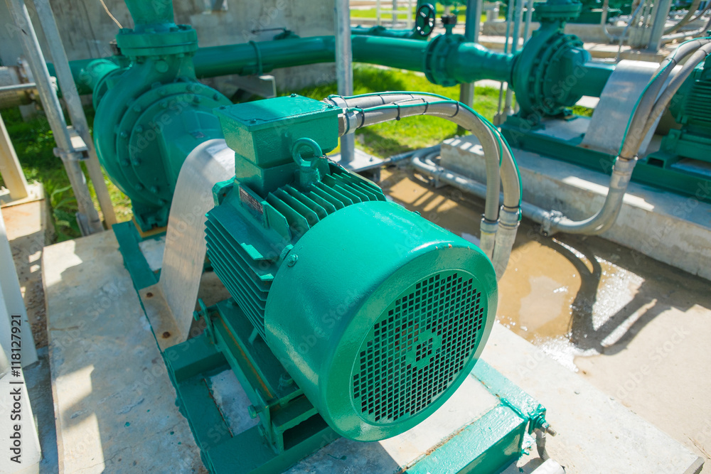 Centrifugal pump and motor in power plant