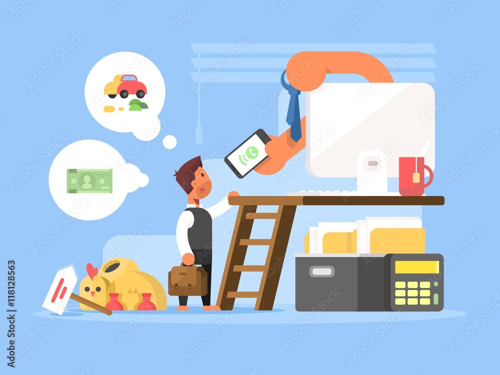 Fototapeta premium Career flat concept