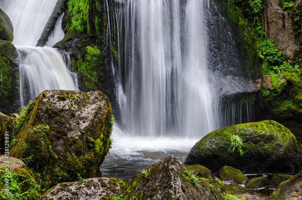Fototapeta premium Threads of water in waterfall Triberg, Germany