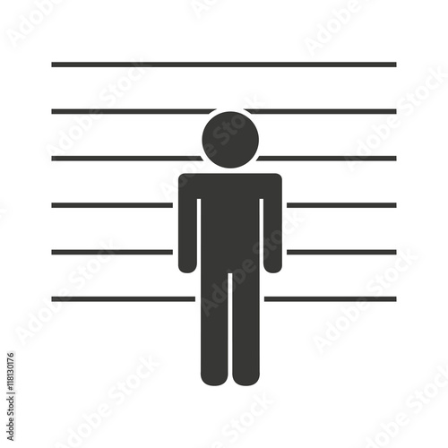 prisoner silhouette isolated icon