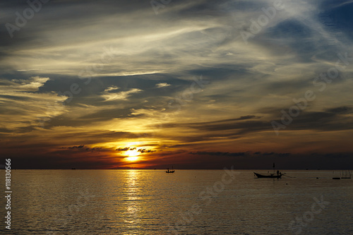 Sunrise and sunset Lifestyle fishermen