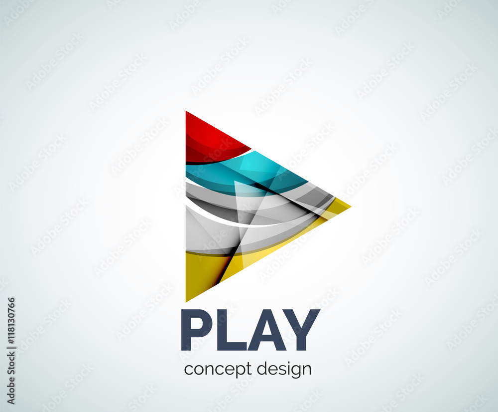 Play button logo business branding icon Play button logo business branding icon