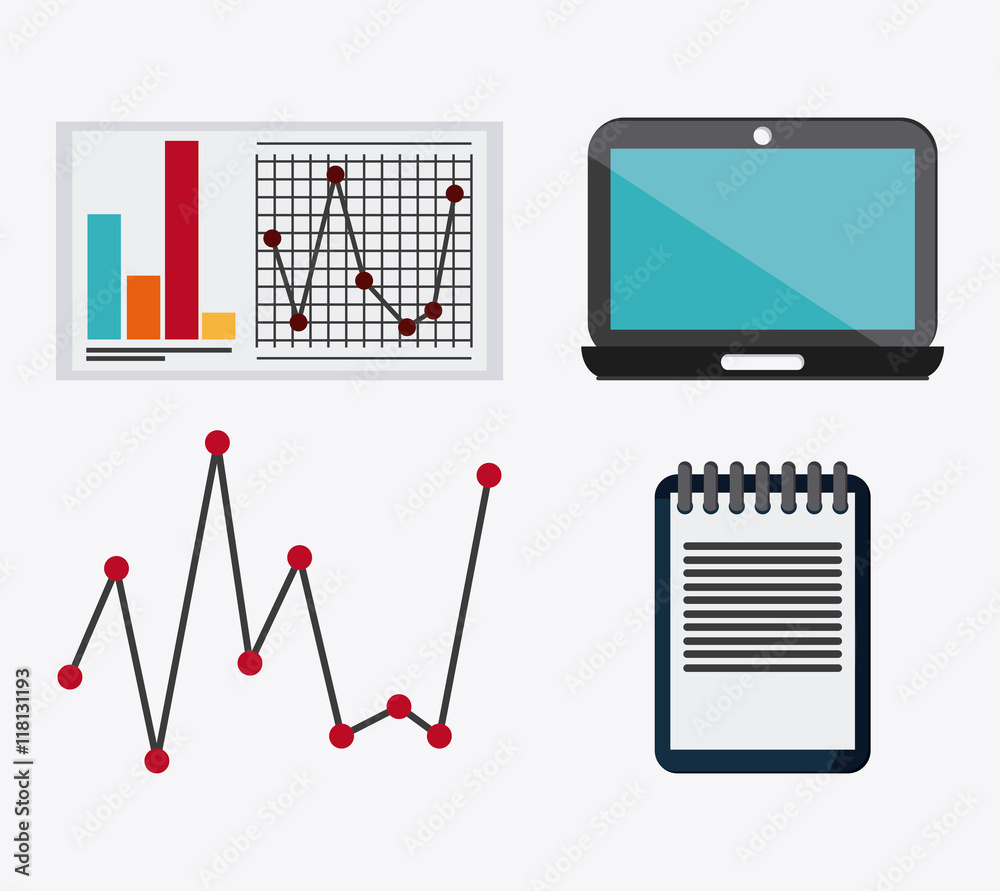 document infographic laptop icon. Company rosource design. colorful and flat illustration document infographic laptop icon. Company rosource design. colorful and flat illustration