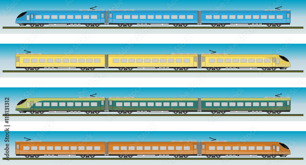 Set of High speed train