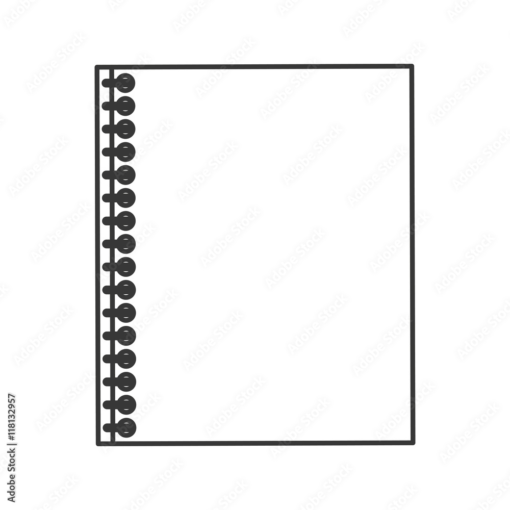 flat design wired notebook icon vector illustration flat design wired notebook icon vector illustration
