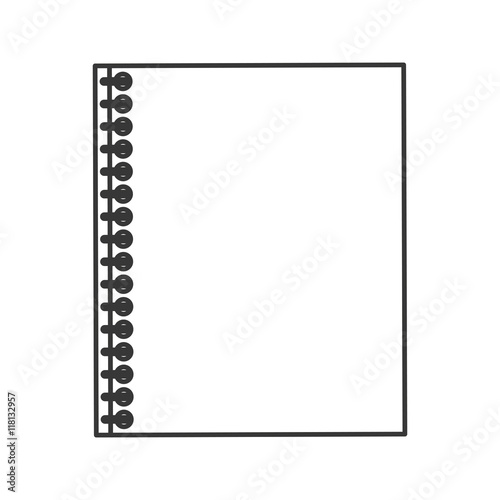 flat design wired notebook icon vector illustration