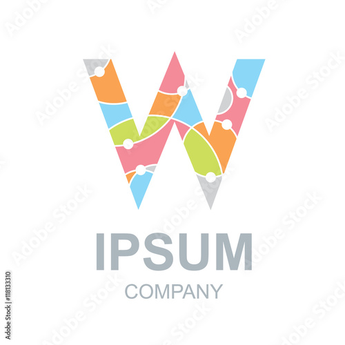 Free Download Abstract letter W logo design template,Business,Colorful creative sign,vector icon,lines letters - GFXLoad