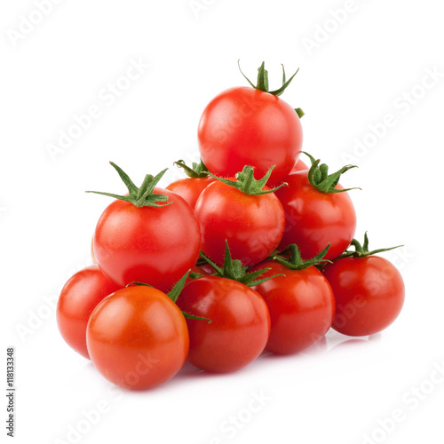 Fresh tomatoes isolated on white