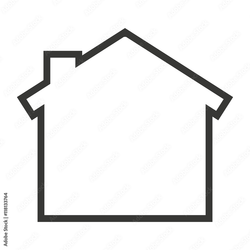 house home silhouette isolated icon vector de Stock | Adobe Stock
