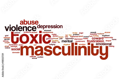 Canvas Print Toxic masculinity word cloud