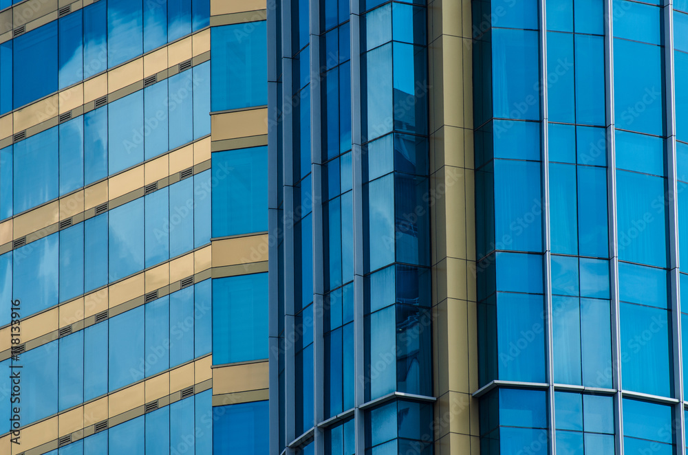 windows of modern office building.