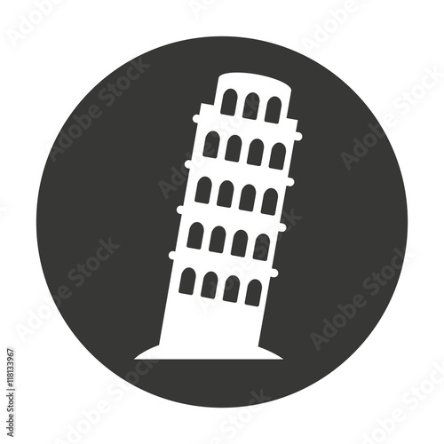 pisa tower isolated icon