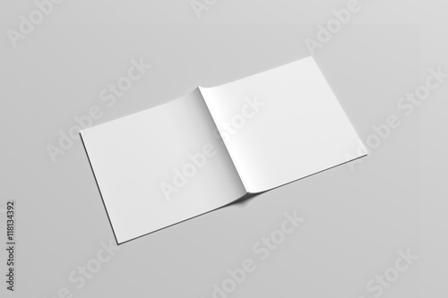 Square Catalog / Magazine Mock-Up - Perfect Binding