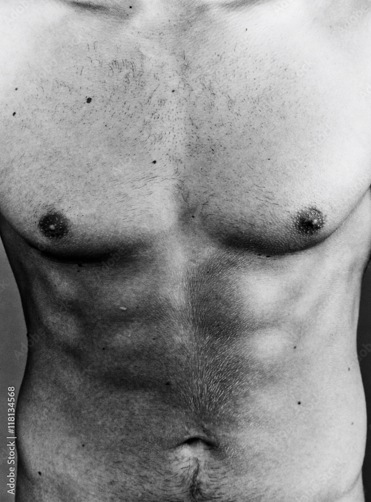 Naklejka premium Muscular male body
