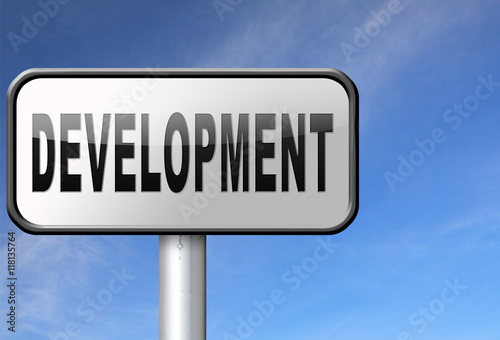 development road sign