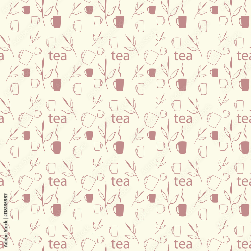 Seamless tea background Seamless tea background