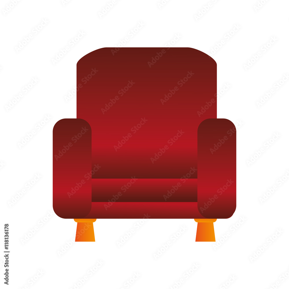 flat design sofa chair icon vector illustration flat design sofa chair icon vector illustration