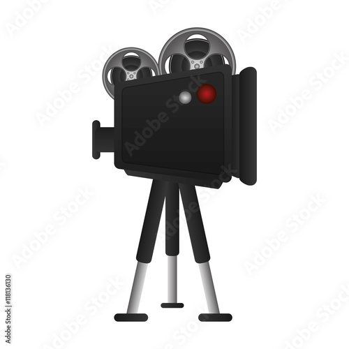 flat design film projector illustration vector illustration