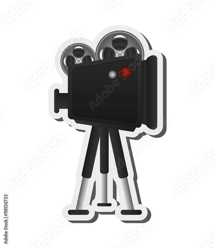 flat design film projector illustration vector illustration