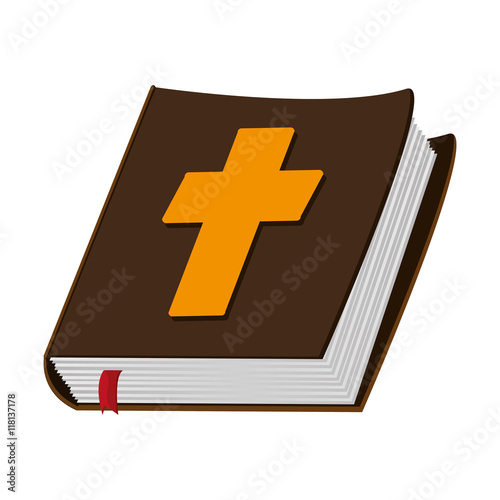 flat design holy bible icon vector illustration