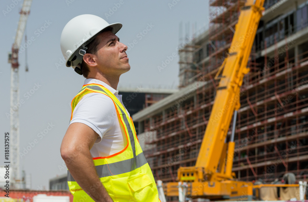 Engineer working in a construction Engineer working in a construction